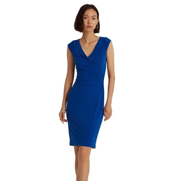 Women’s Ralph Lauren Elegant Blue Sleeveless Dress- 6 - Picture 1 of 7